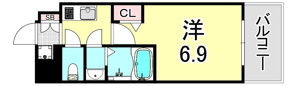フォーリアライズ尼崎エランの物件間取画像