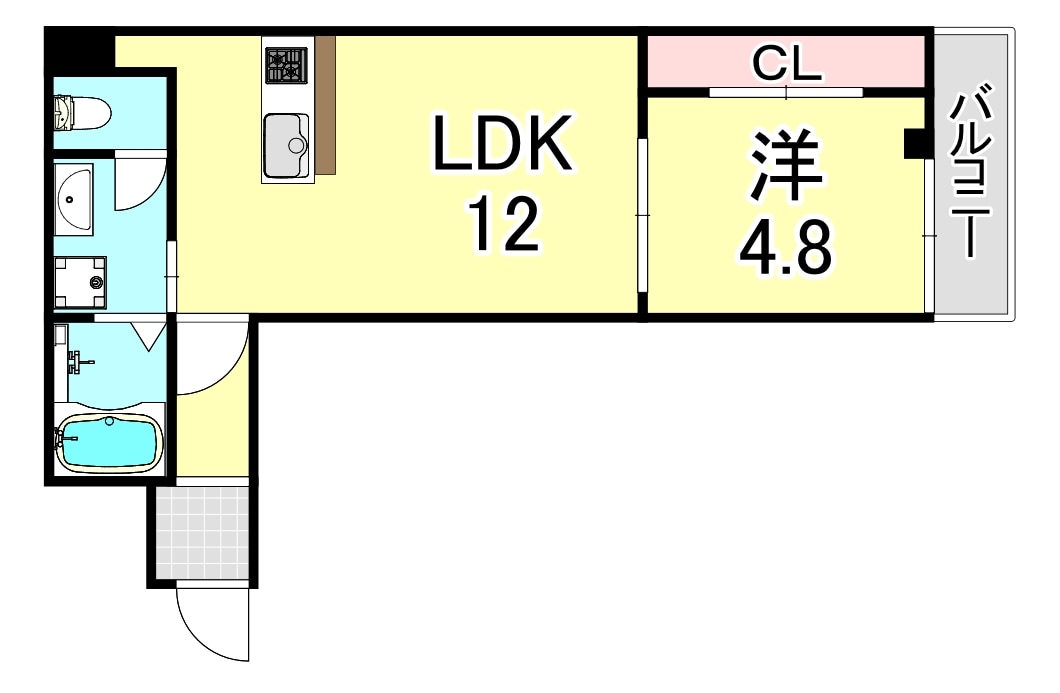 吹田駅 徒歩12分 1階の物件間取画像