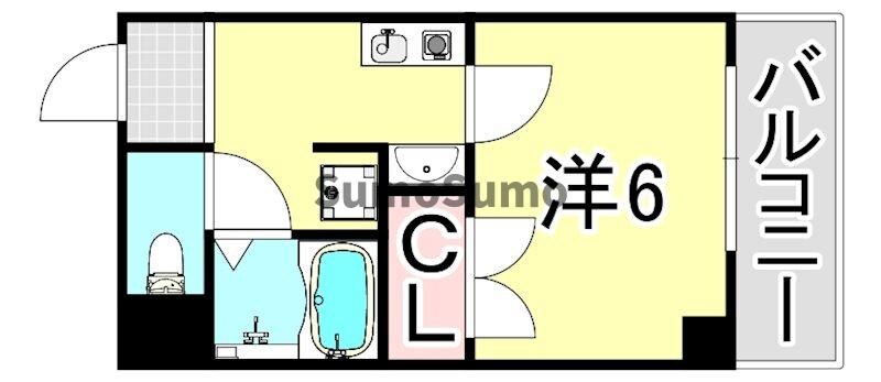 尼崎駅 徒歩6分 9階の物件間取画像