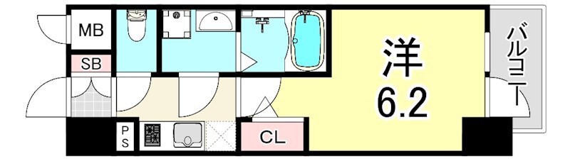 御幣島駅 徒歩3分 3階の物件間取画像