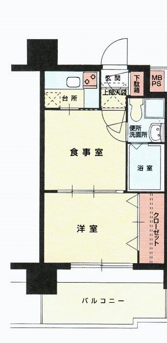 薬院大通駅 徒歩4分 6階の物件間取画像