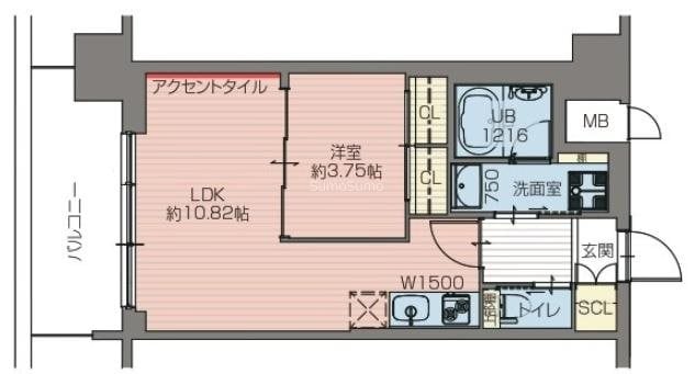 なんば駅 徒歩3分 11階の物件間取画像