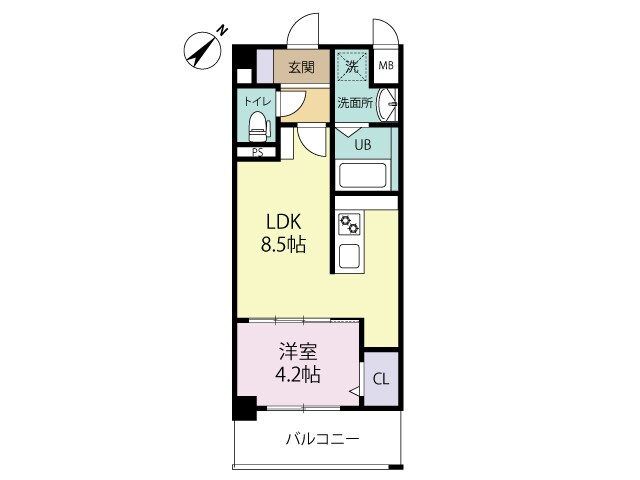 エルグランド東比恵の物件間取画像