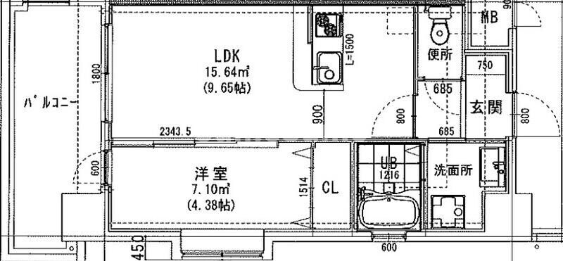 ラシュール・イン大橋Ⅱの物件間取画像