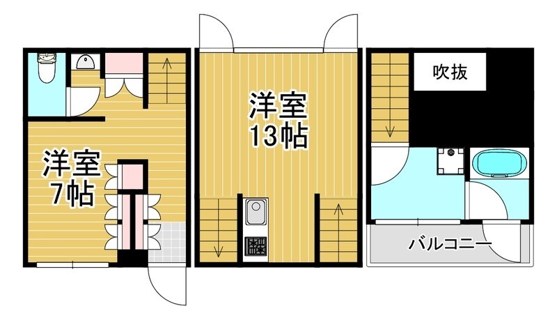 唐人町駅 徒歩10分 1-3階の物件間取画像