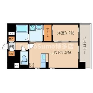 ライブラ西新の物件間取画像