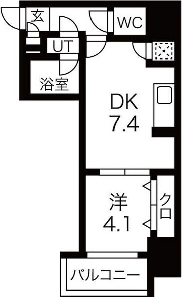 尼崎駅 徒歩9分 4階の物件間取画像