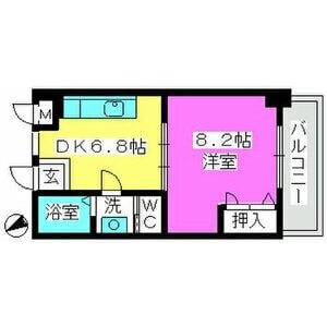 高宮駅 徒歩2分 5階の物件間取画像