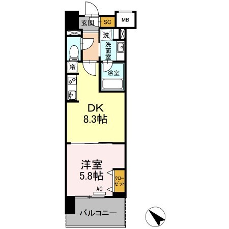 東比恵駅 徒歩7分 9階の物件間取画像