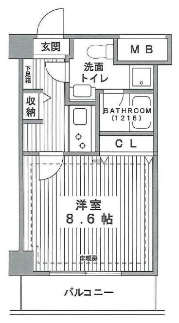 モンサンミッシェル北浜の物件間取画像