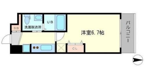 堺筋本町駅 徒歩5分 12階の物件間取画像