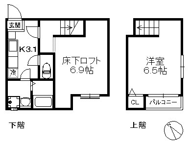 ケェイ井尻の物件間取画像