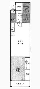 出屋敷駅 徒歩5分 3階の物件間取画像