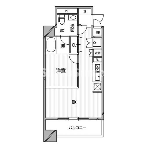 大国町駅 徒歩3分 7階の物件間取画像