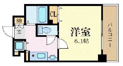 ＪＲ難波駅 徒歩2分 9階の物件間取画像