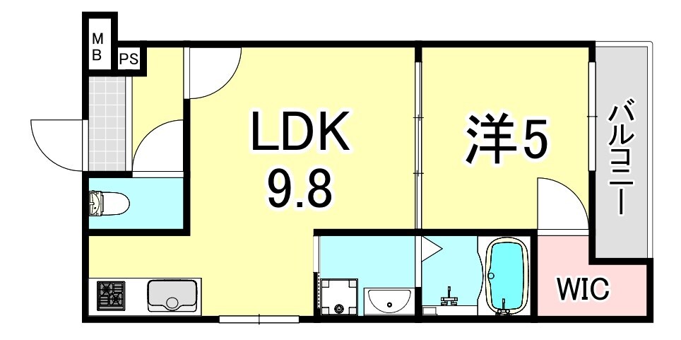 豊津駅 徒歩5分 1階の物件間取画像