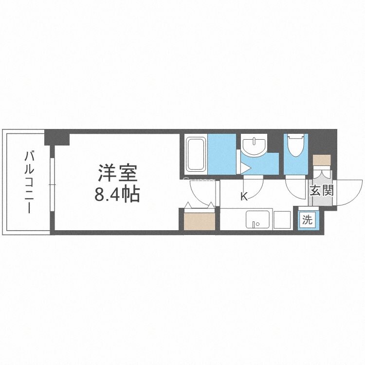 難波駅 徒歩5分 9階の物件間取画像