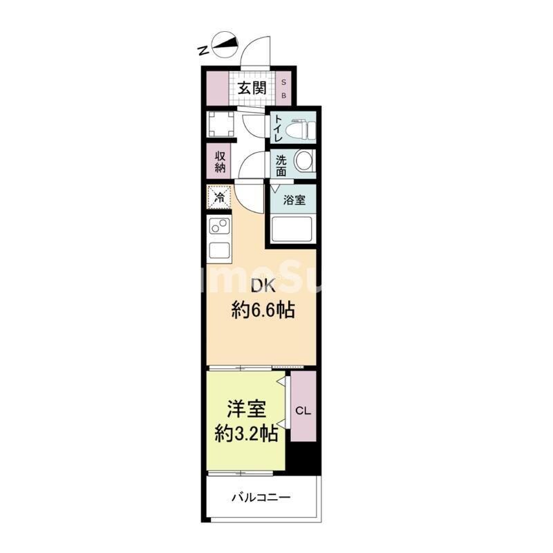 恵美須町駅 徒歩3分 4階の物件間取画像