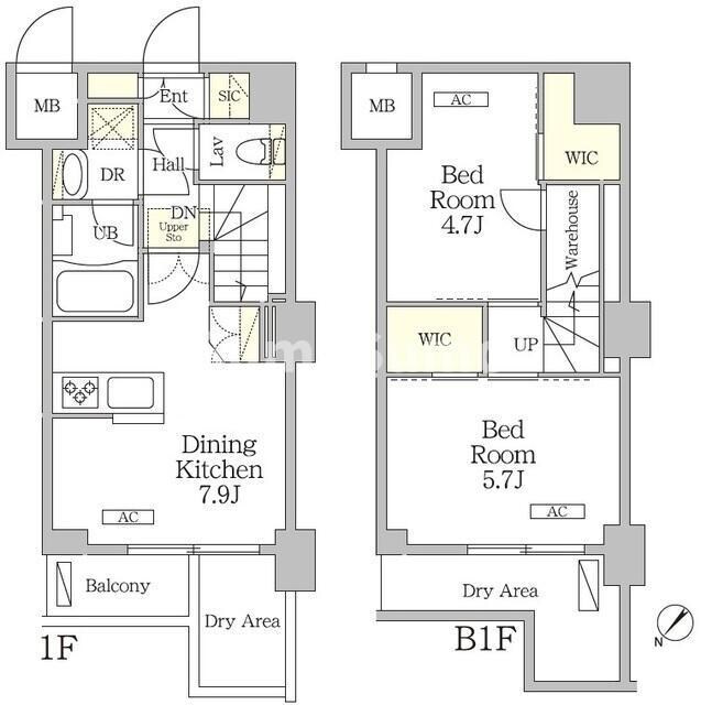 アジールコート池尻大橋の物件間取画像