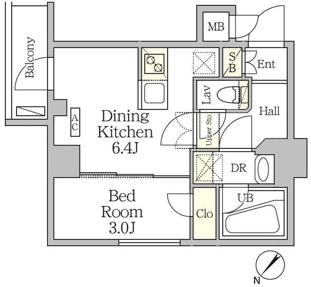 アジールコート池尻大橋の物件間取画像