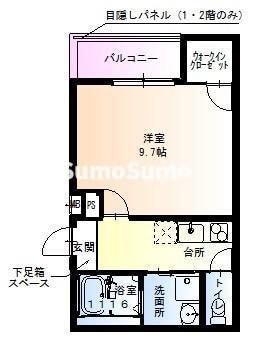 園田駅 徒歩8分 2階の物件間取画像