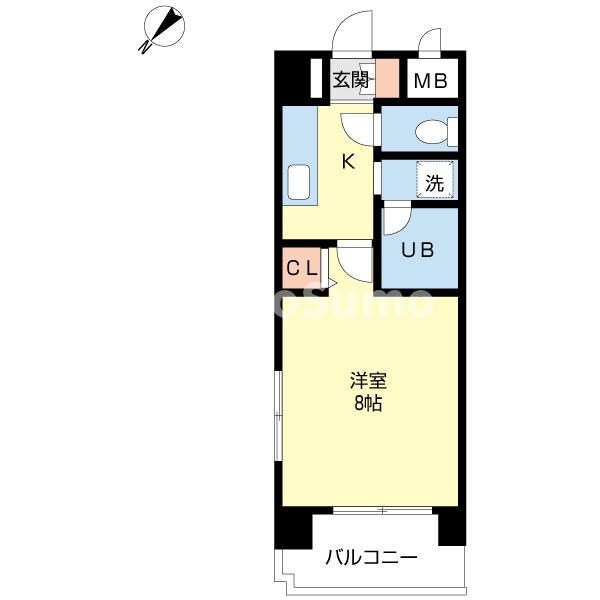 千代県庁口駅 徒歩10分 5階の物件間取画像