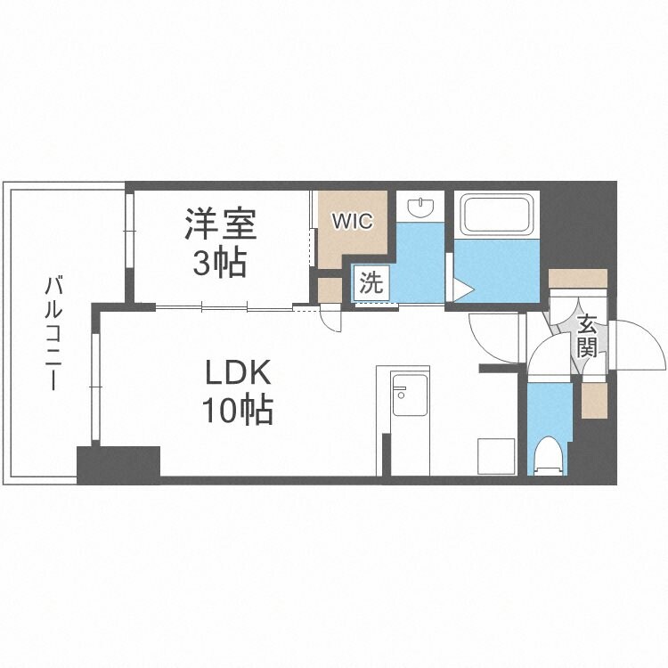 桜川駅 徒歩1分 12階の物件間取画像