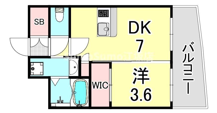 セレニテ江坂ルフレの物件間取画像