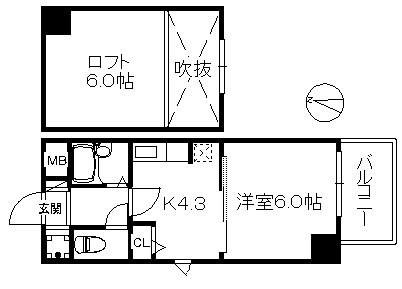 アリエス平尾Ⅱの物件間取画像