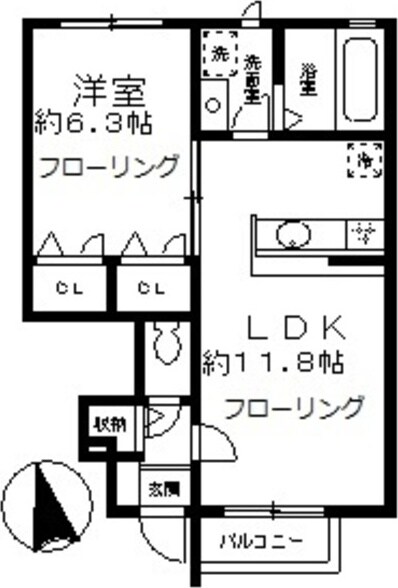 クレベール瀬田の物件間取画像