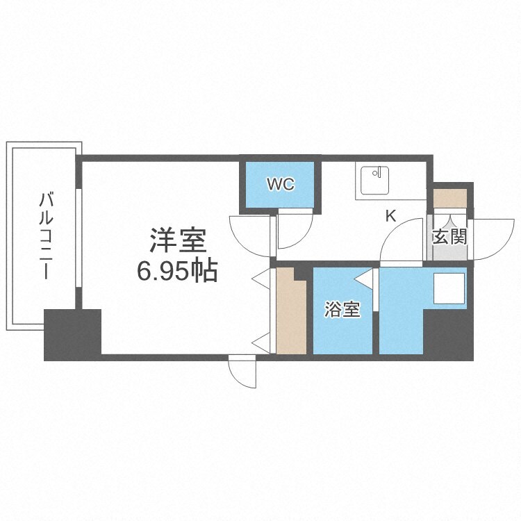 桜川駅 徒歩1分 11階の物件間取画像