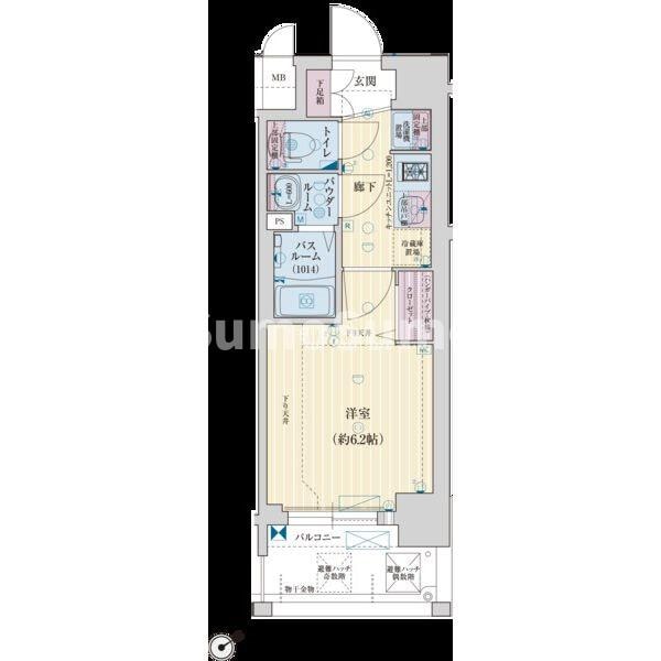 九条駅 徒歩5分 7階の物件間取画像