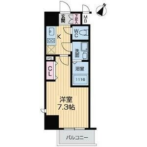 肥後橋駅 徒歩7分 11階の物件間取画像