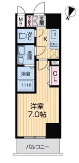 肥後橋駅 徒歩7分 2階の物件間取画像