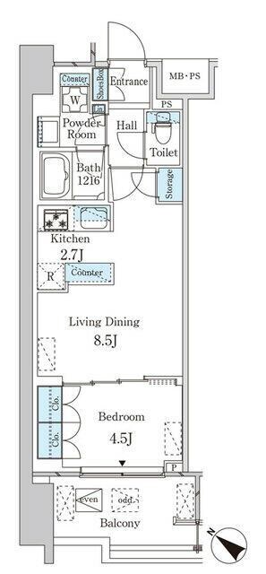 レガシス中目黒の物件間取画像