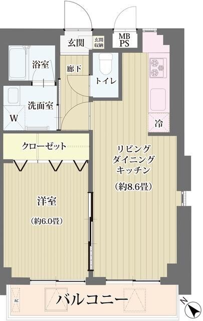 エスペランサ目黒の物件間取画像