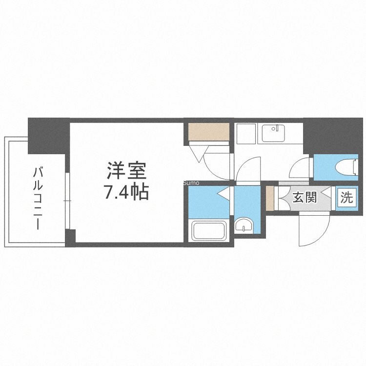 堺筋本町駅 徒歩5分 13階の物件間取画像