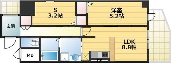 芦原橋駅 徒歩1分 10階の物件間取画像