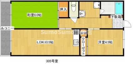 大産桜坂マンションの物件間取画像