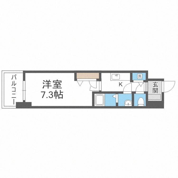 北浜駅 徒歩7分 11階の物件間取画像