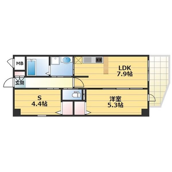 芦原橋駅 徒歩1分 5階の物件間取画像