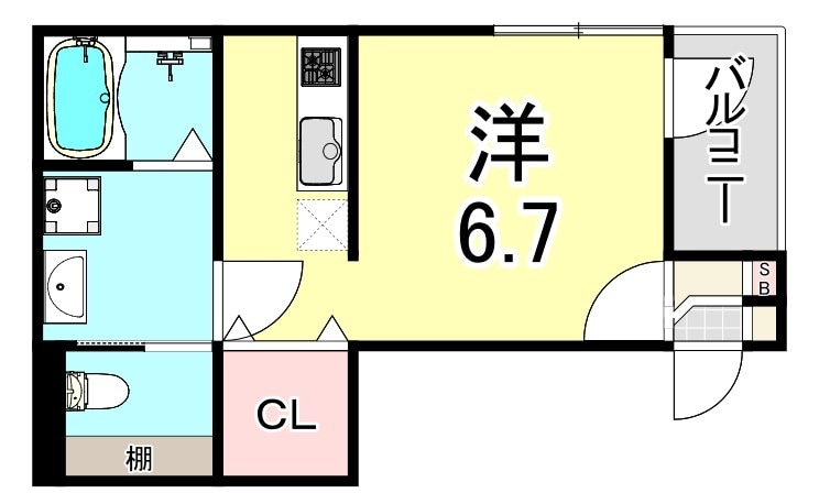 姫島駅 徒歩3分 3階の物件間取画像