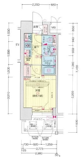 桜川駅 徒歩5分 5階の物件間取画像