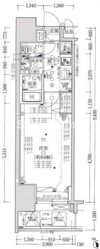 ソルテラスNAMBAフロントの物件間取画像