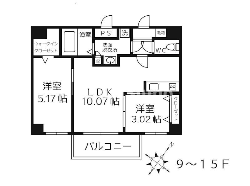 MODERN PALAZZO天神AXIAの物件間取画像