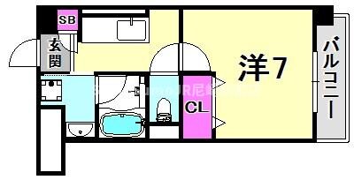 尼崎駅 徒歩10分 5階の物件間取画像