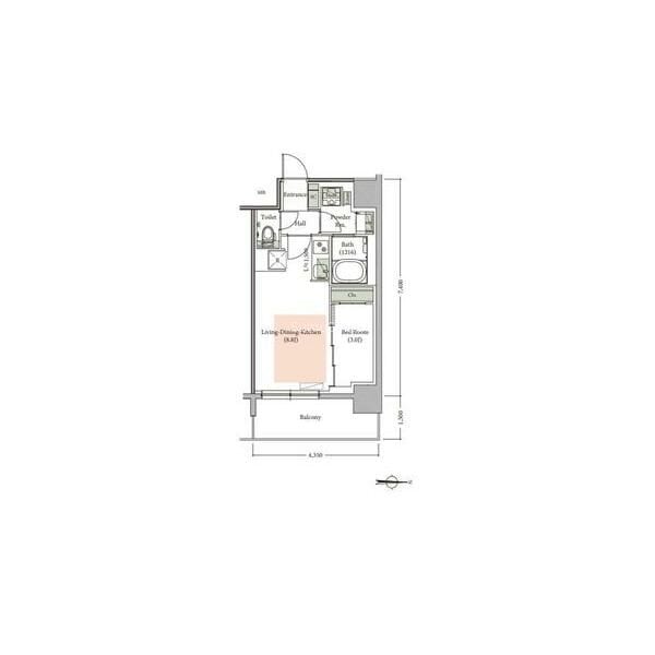 西長堀駅 徒歩3分 3階の物件間取画像