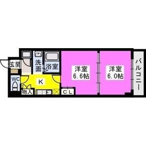 西鉄平尾駅 徒歩15分 5階の物件間取画像