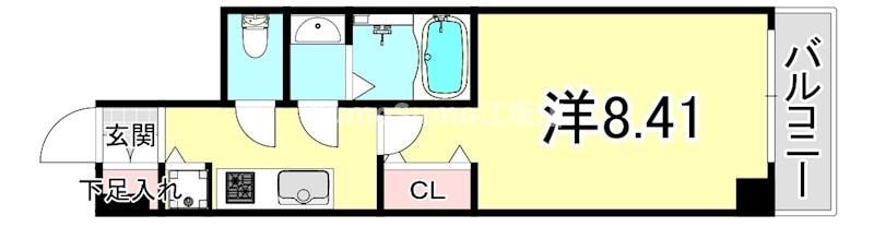 江坂駅 徒歩5分 6階の物件間取画像