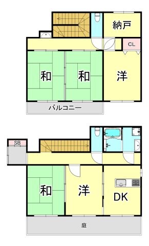 高畑町戸建　貸家の物件間取画像